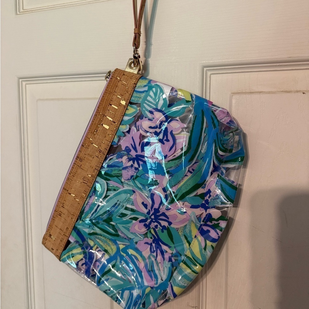 Lilly Pulitzer Multicolor Floral Large Clear Wristlet NWOT - Picture 5 of 11